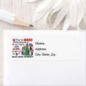 Étiquette Pingouins de Noël Cancer du cerveau (En situation)