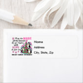 Étiquette Pingouins de Noël Cancer du sein (En situation)