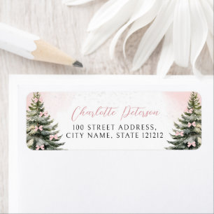Étiquette Pink Bow Baby it's Cold Outside Return Adresse