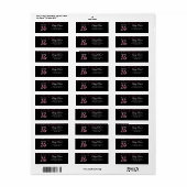 Étiquette Pink Burgundy Parties scintillant Sweet 16 Return  (Feuille entière)