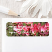 Étiquette Pink Dogwood Flower Blossoms Adresse de peinture (En situation)