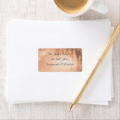 Étiquette Pink Dreamy Forêt Rustique Invitation à la douche (En situation)