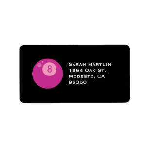 Étiquette Pink Eighball