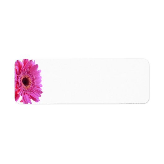 Étiquette Pink Gerbera Daisy Wedding Blank Address Labels (Devant)