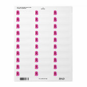 Étiquette Pink Gerbera Daisy Wedding Blank Address Labels (Feuille entière)