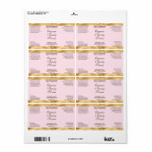 Étiquette Pink & Gold Cosmetics Dropper Bottle Label (Feuille entière)