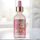 Étiquette Pink Gold Glitter Cosmetics Dropper Bottle Label