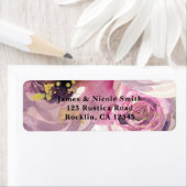 Étiquette Pink & Gold Modern Floral Wedding Birthday Party (En situation)