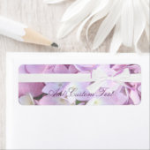 Étiquette Pink Hydrangeas Ribbon Mariage Adresse/Livraison (En situation)