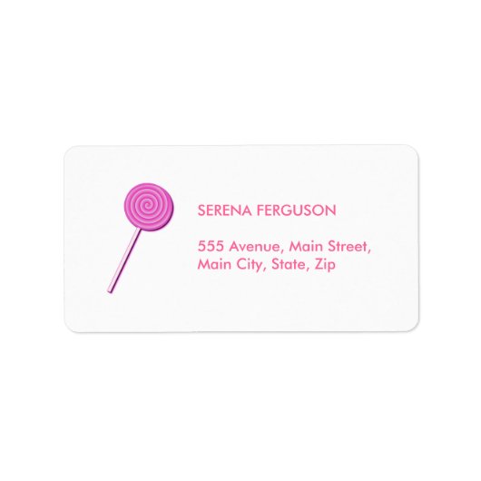 Étiquette Pink Lollypop (Devant)