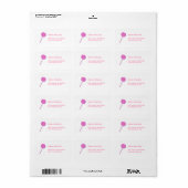 Étiquette Pink Lollypop (Feuille entière)