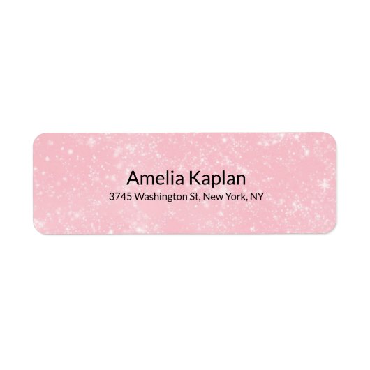 Étiquette Pink moderne minimaliste minimaliste professionnel (Devant)