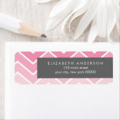 Étiquette Pink Ombre Zig Zag Chevron Motif (En situation)