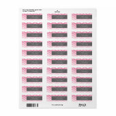 Étiquette Pink Ombre Zig Zag Chevron Motif (Feuille entière)