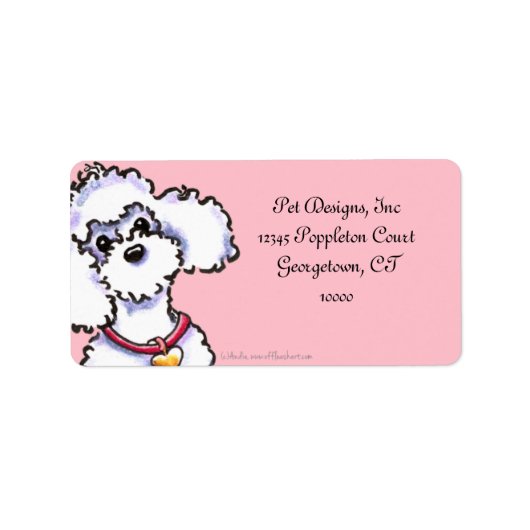 Étiquette Pink on Pink Collar Poodle (Devant)