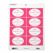 Étiquette Pink Polka Dot Personnalisé Cookies Maison (Feuille entière)