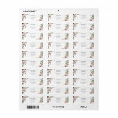 Étiquette Pink Purple Flowers & Papillons Adresse (Feuille entière)