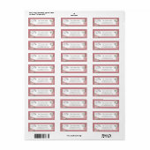 Étiquette Pink Roses Graduate Cap Graduation Return Address (Feuille entière)