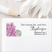Étiquette Pink Save The Date Custom Name Return Address (En situation)
