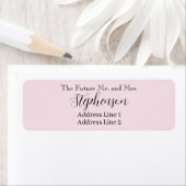 Étiquette Pink Save The Date Custom Name Return Address (En situation)