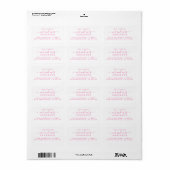 Étiquette Pink Script Future M. Mme Adresse de retour (Feuille entière)