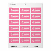 Étiquette Pink Snowman, fête de Noël (Feuille entière)