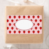 Étiquette Pink Strawberry Labels (En situation)