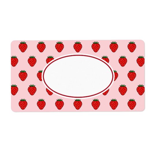 Étiquette Pink Strawberry Labels (Devant)