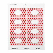 Étiquette Pink Strawberry Labels (Feuille entière)