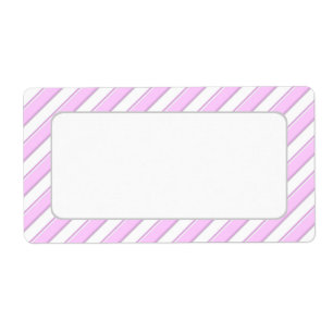 Étiquette Pink Stripes on White Blank Shipping Labels