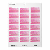 Étiquette Pink Valentine Hearts (Feuille entière)