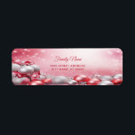 Étiquette Pink White Christmas Balls Retourner l'adresse<br><div class="desc">Belle boules de Noël rose blanc Retourner l'adresse étiquette</div>