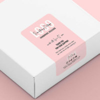 Pink & White Merci pour l'emballage du logo d'acha