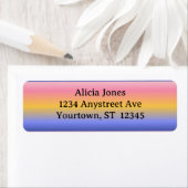 Étiquette Pink Yellow Blue Gradient (En situation)