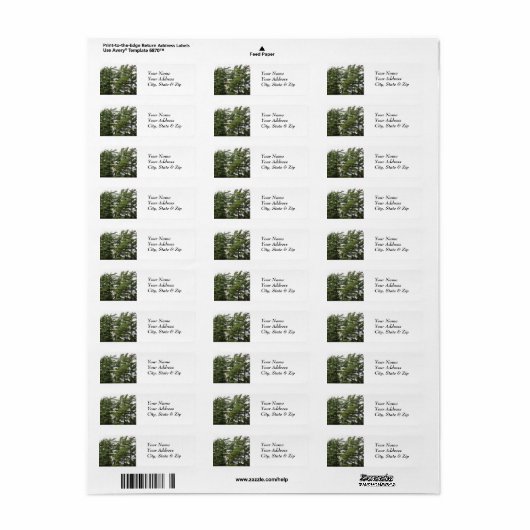 Étiquette Pins (Feuille entière)