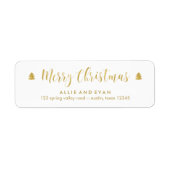 Étiquette Pins de Noël d'or (Devant)
