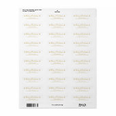 Étiquette Pins de Noël d'or (Feuille entière)
