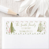 Étiquette Pins minimalistes rustiques (En situation)