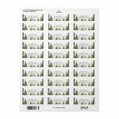 Étiquette Pins rustiques Mariage campagnard simple (Feuille entière)