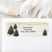 Étiquette Pins rustiques Mariage d'hiver Décembre Favoriser (En situation)