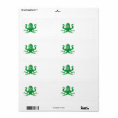 Étiquette Pipe verte amusante (Feuille entière)