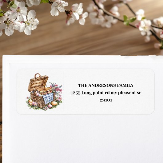 Étiquette Pique-nique de Pâques personnalisé