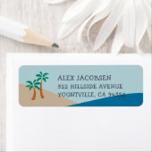 Étiquette Pirate Beach Adresse de retour (En situation)