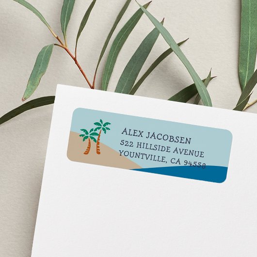 Étiquette Pirate Beach Adresse de retour