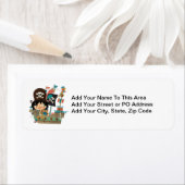 Étiquette Pirate et bateau de pirate (En situation)