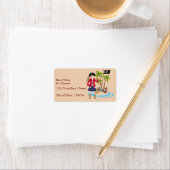 Étiquette Pirate Girl Treasure Map Amusant Anniversaire Fête (En situation)