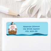 Étiquette Pirate Ship Anniversaire Adresse de retour Étiquet (En situation)