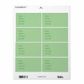 Étiquette Pistachio (Feuille entière)