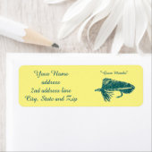 Étiquette Piste Matuka verte, pêche à la mouche, art de liag (En situation)