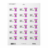 Étiquette Pitbull Mom (Feuille entière)